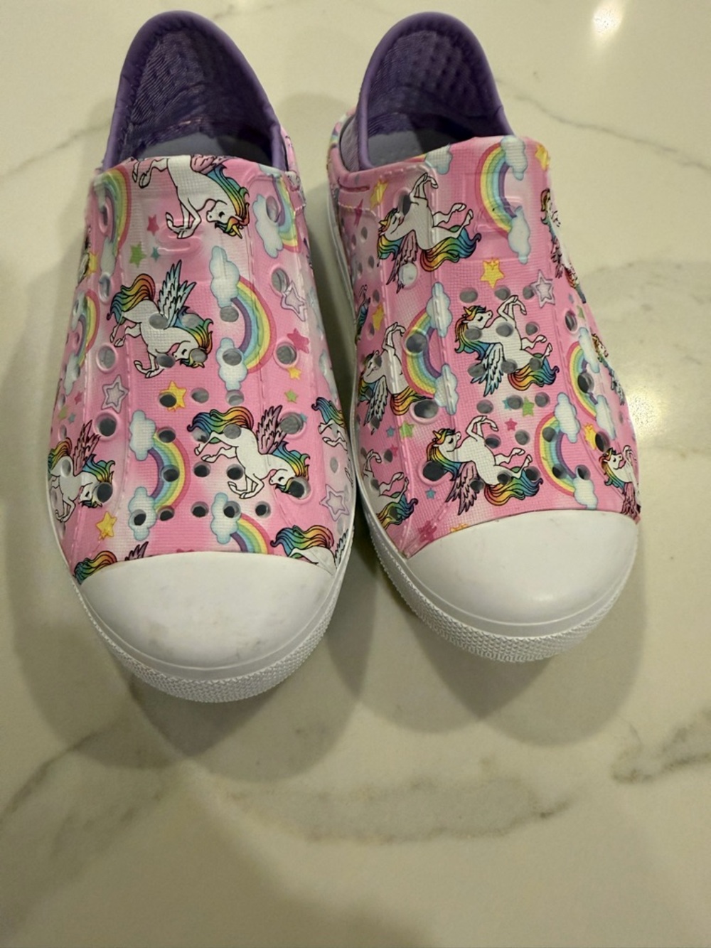 NEW Girls Pink Unicorn Slip-On Kids Shoes